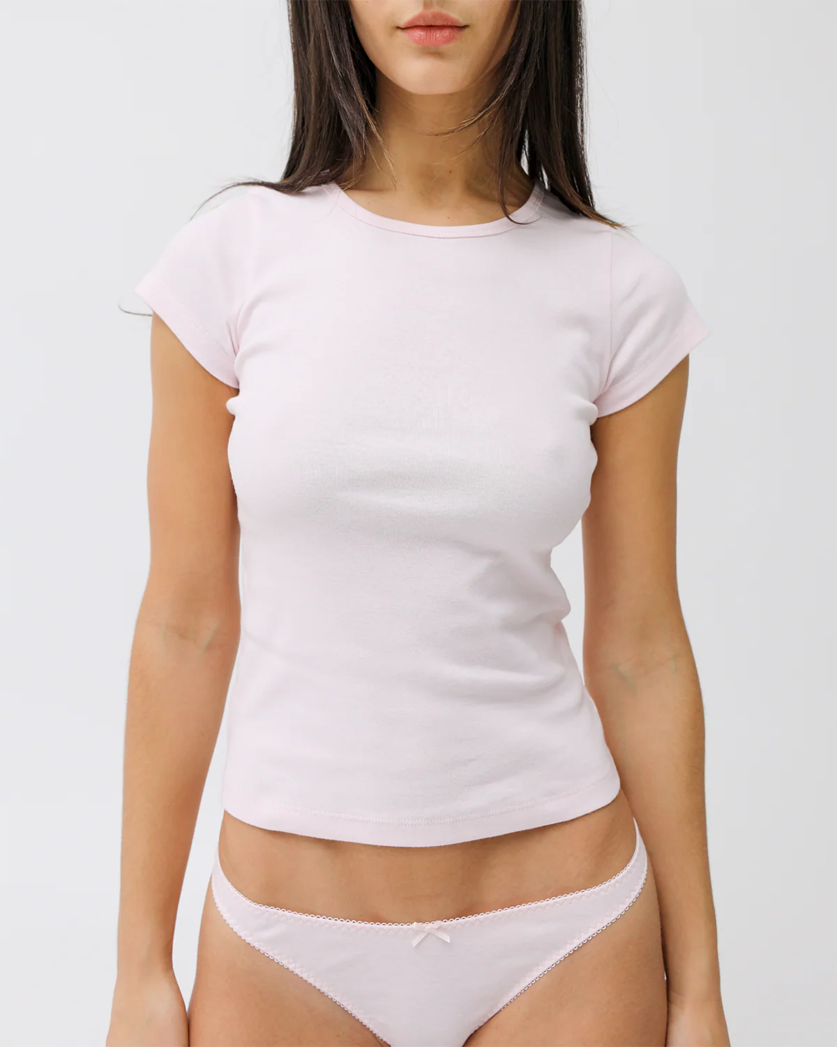 The Baby Tee 2-Pack: Cotton Jersey Baby Pink & Grey - Image 4