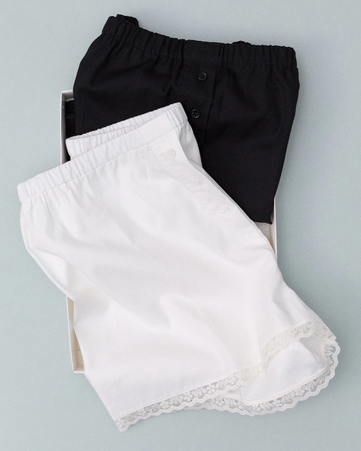 The Boxer 2-Pack: French Poplin Black & White - Image 4