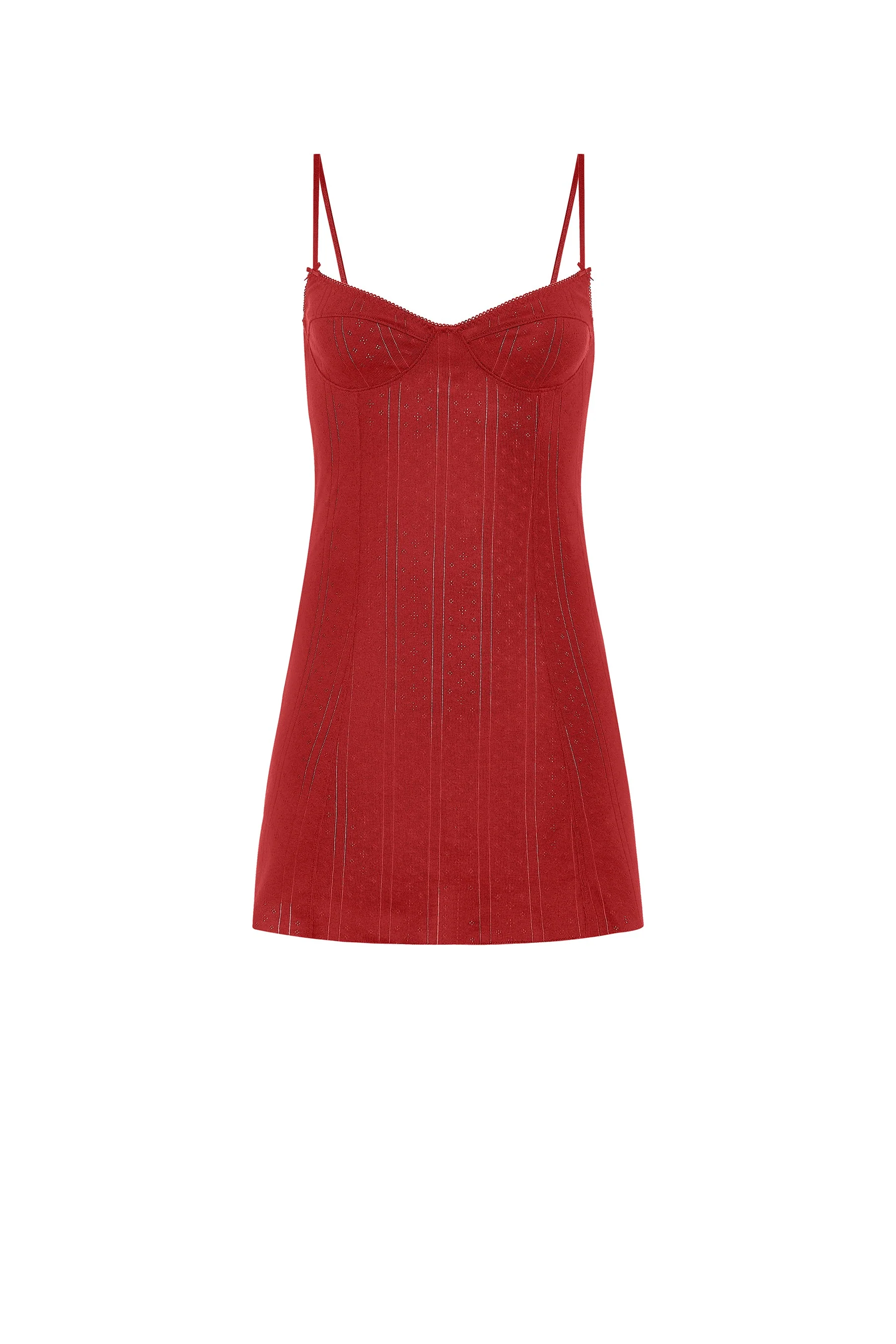 The Balconette Dress Cherry Red - Image 3