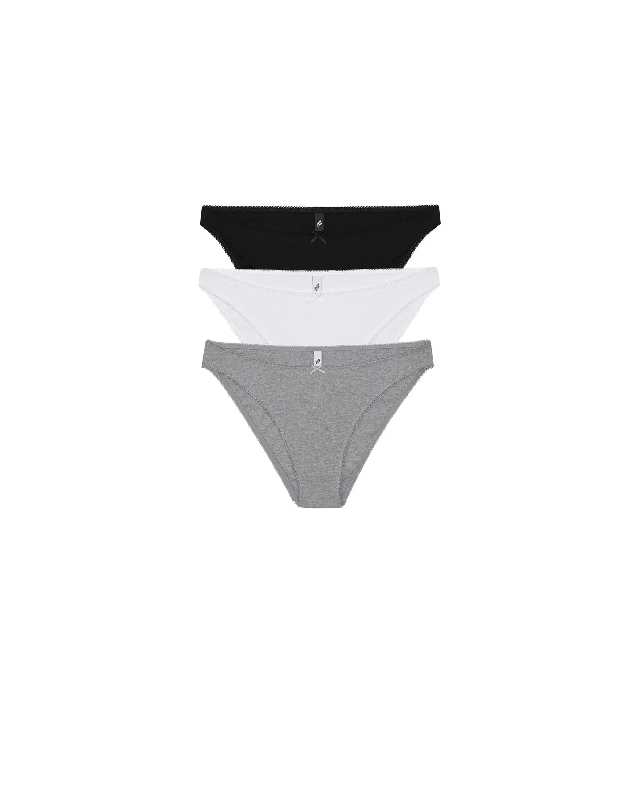 The Brief 3-Pack: Cotton Jersey Black, White & Grey - Image 3