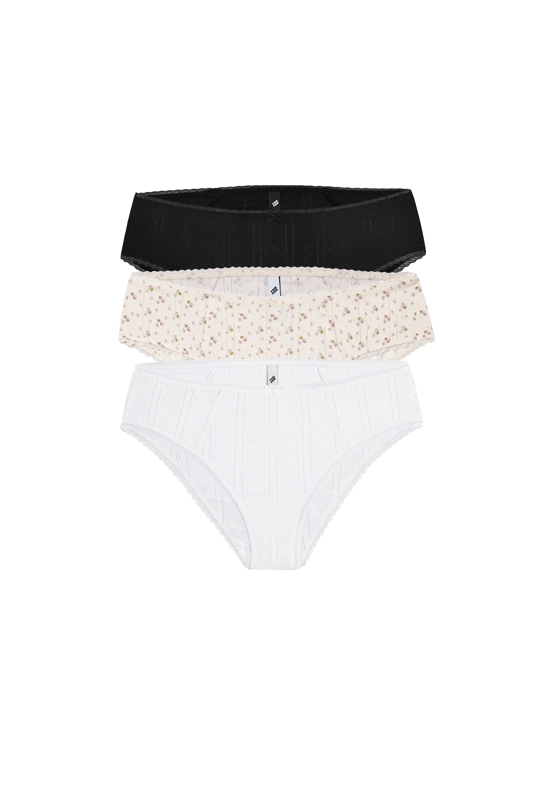 The Cozy Brief: 3-Pack Black, English Rose & White - Image 3