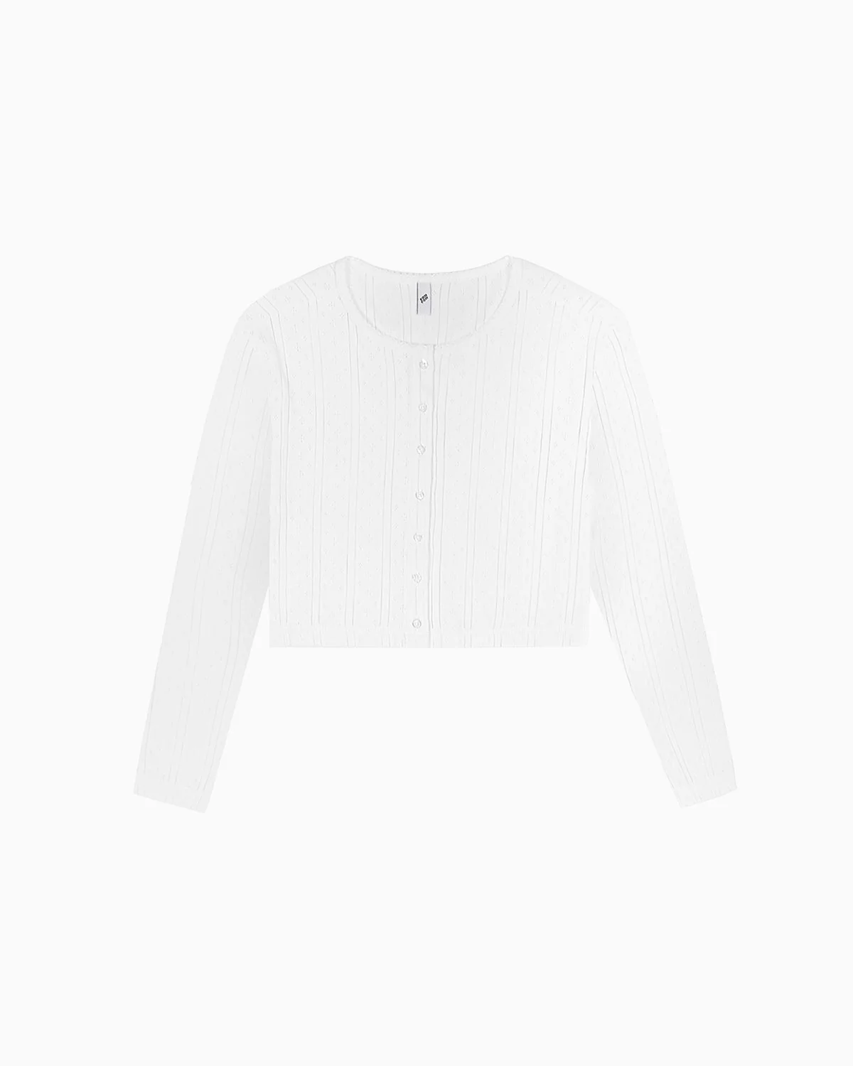 The Crop Cardi White