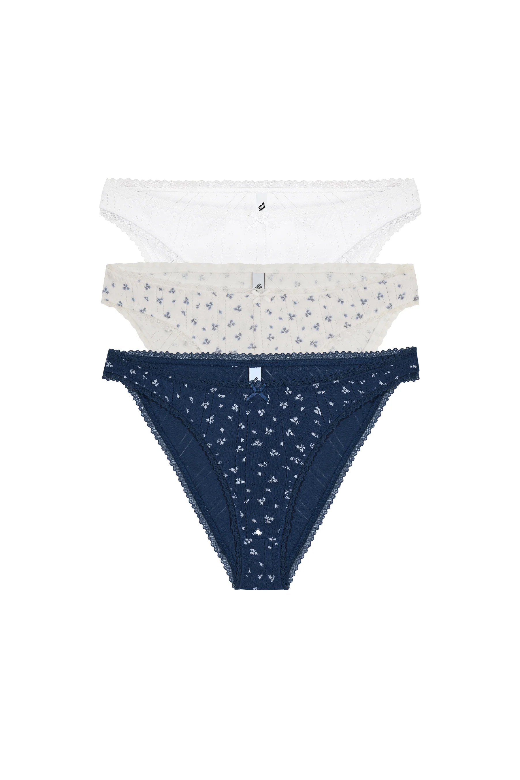 The High Rise: 3-Pack Midnight Fields, Cherry Red & White - Image 4
