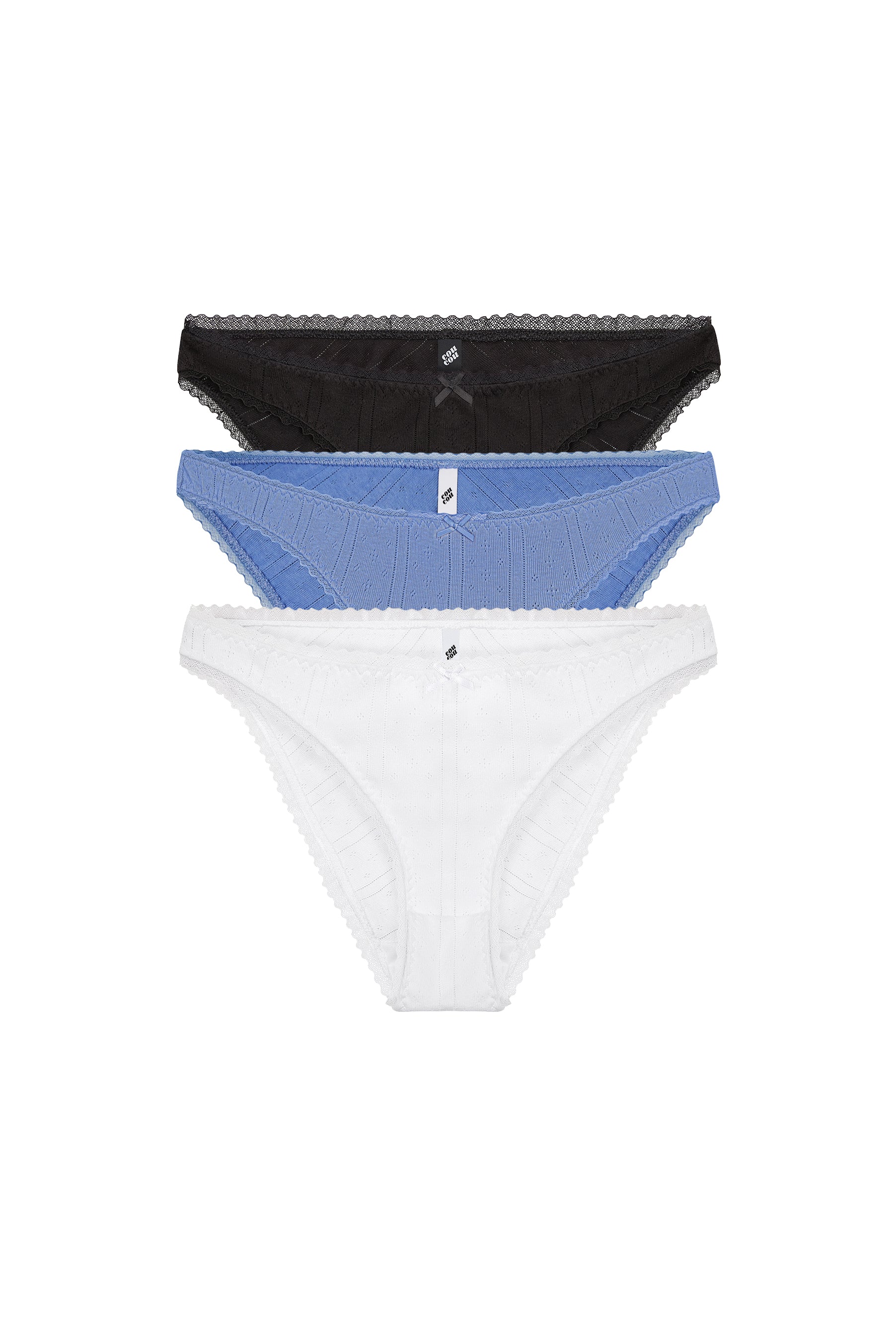 The High Rise: 3-Pack Black, White & French Blue - Image 3
