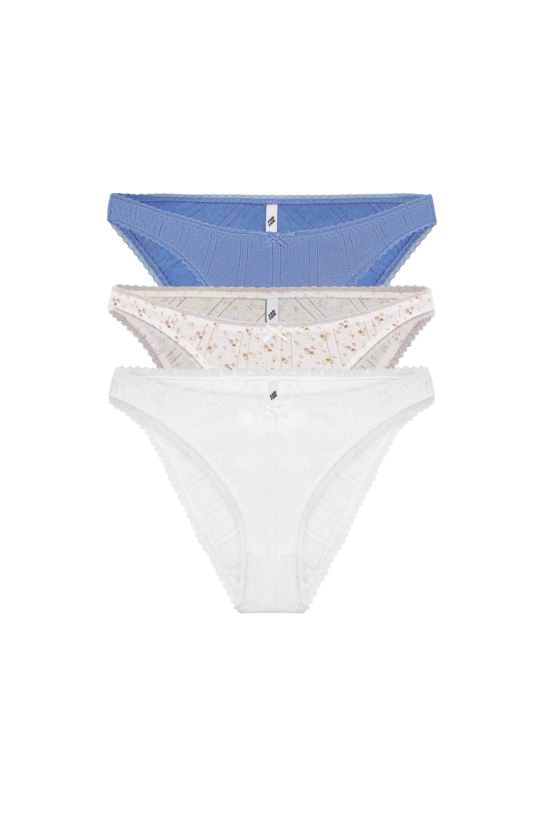 The High Rise: 3-Pack French Blue, English Rose & White - Image 3