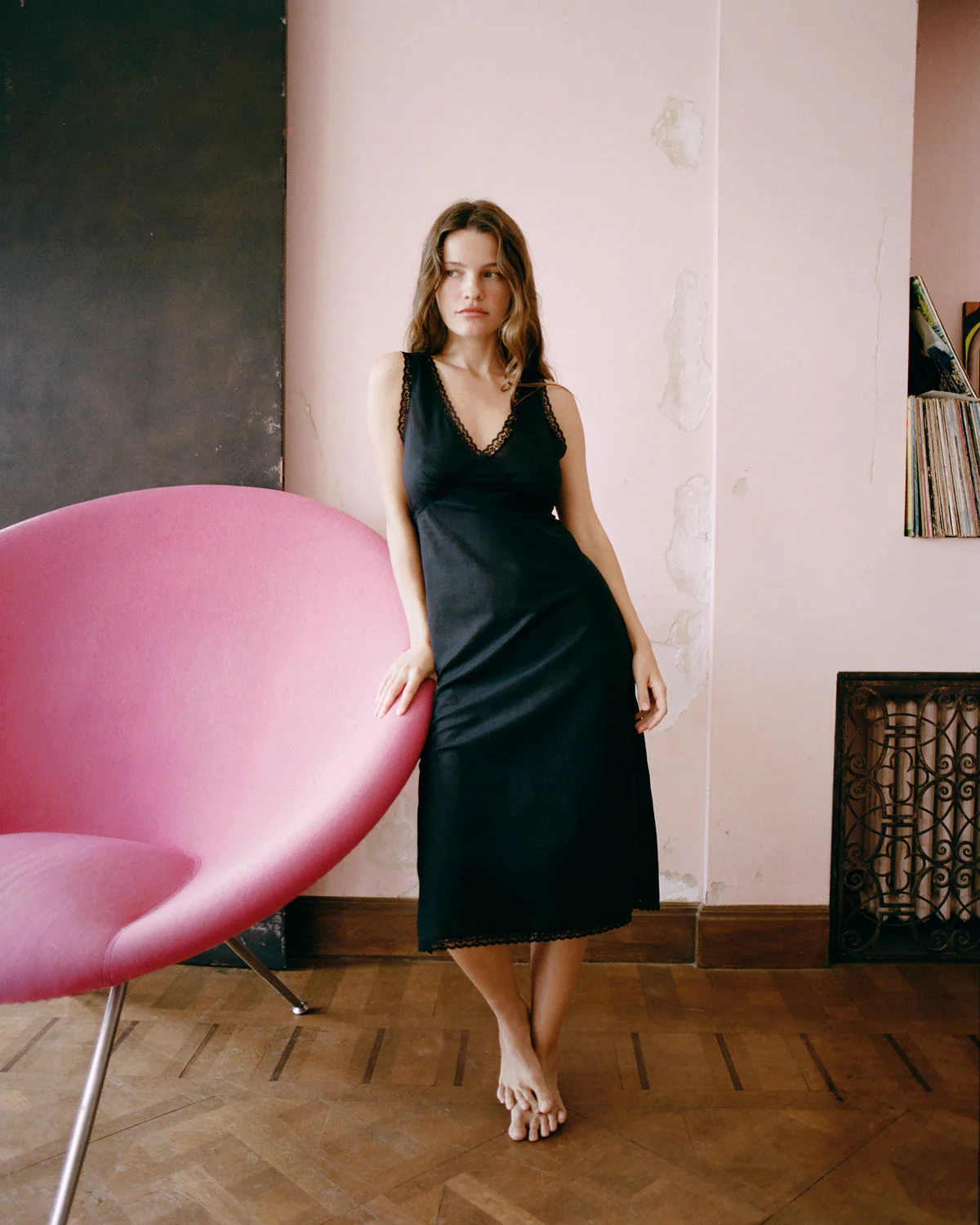 The Iris Slip: Cotton Voile Black - Image 4