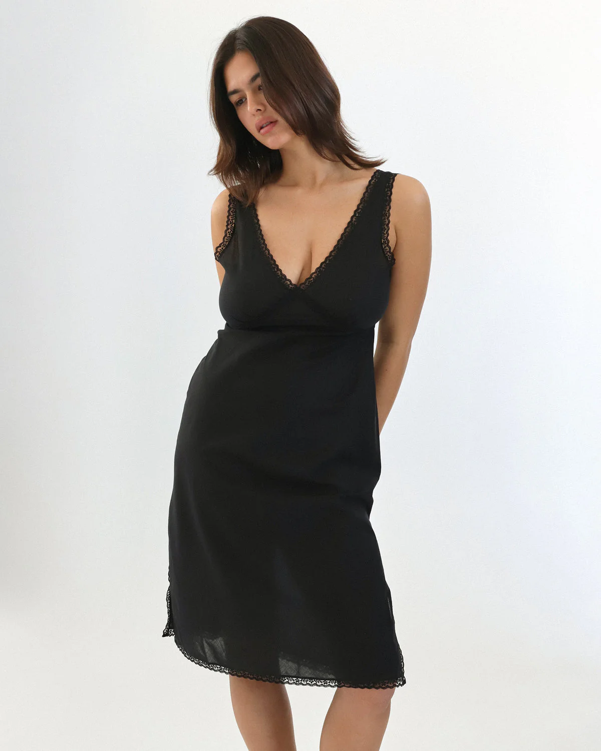 The Iris Slip: Cotton Voile Black - Image 5