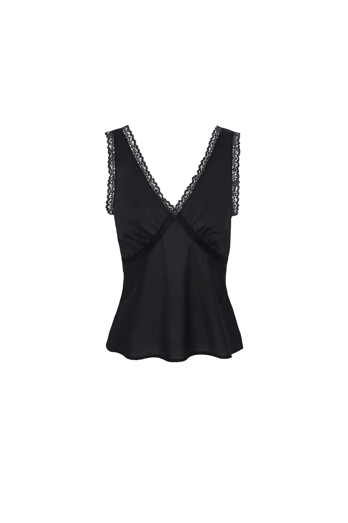 The Iris Tank: Cotton Voile Black - Image 3