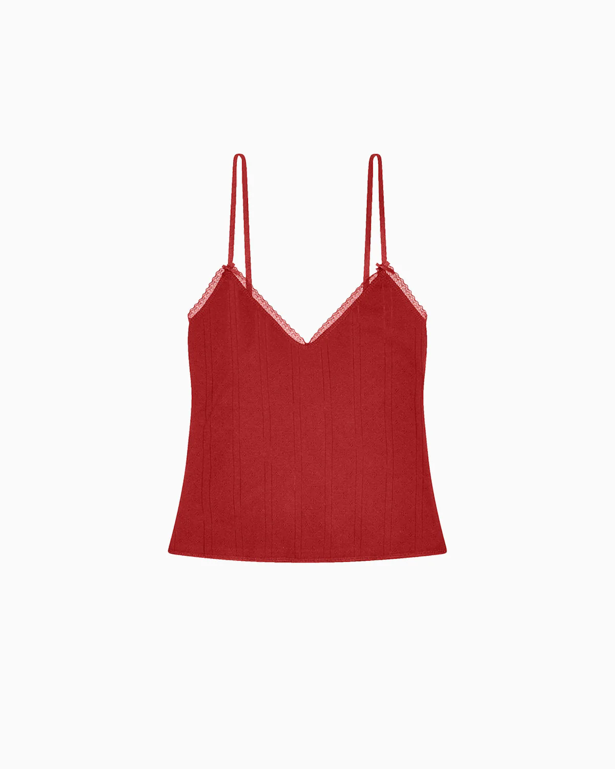 The Long Cami Cherry Red