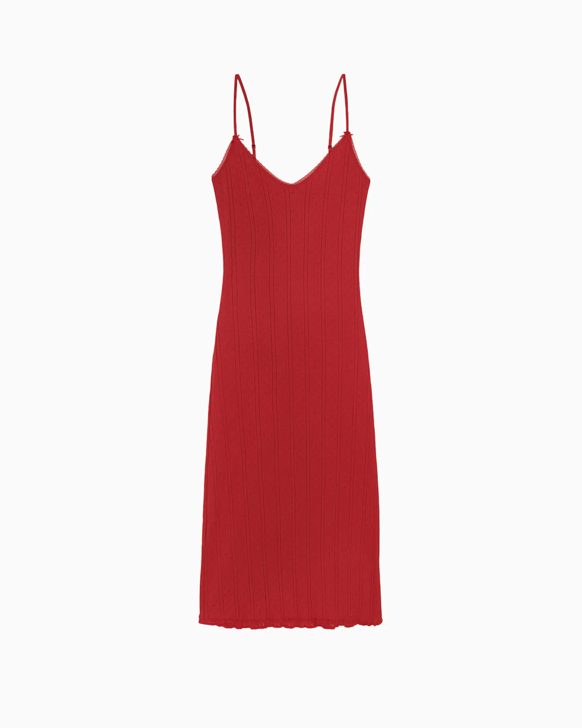 The Midi Slip Cherry Red