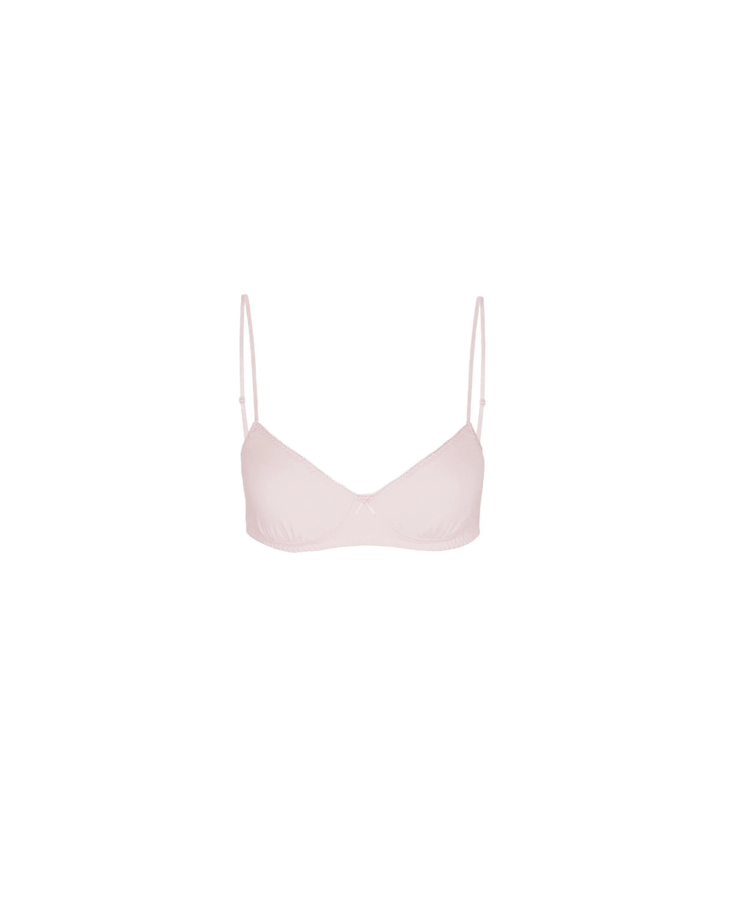 The Petite Bra: Cotton Jersey Baby Pink - Image 3