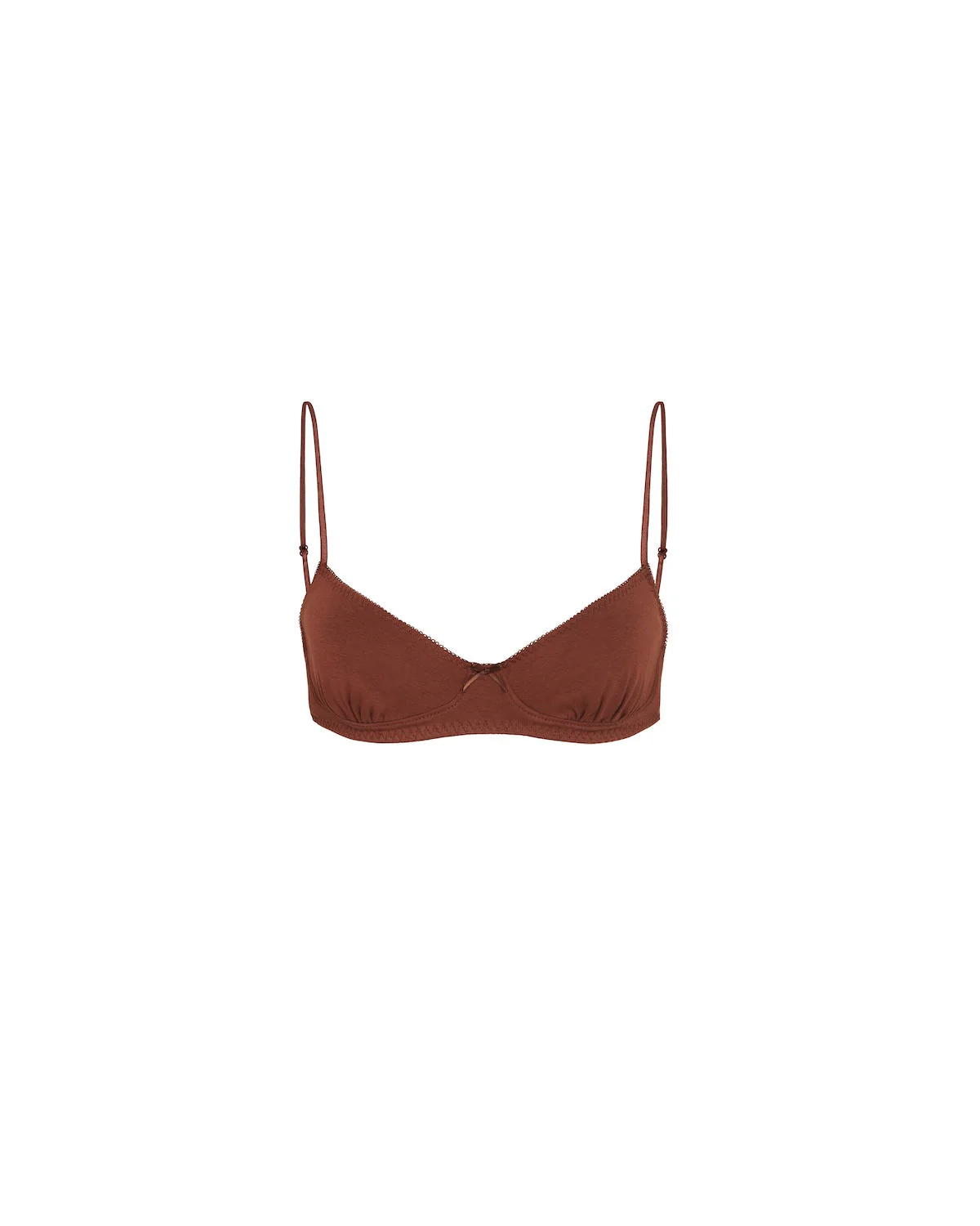 The Petite Bra: Cotton Jersey Brown - Image 3