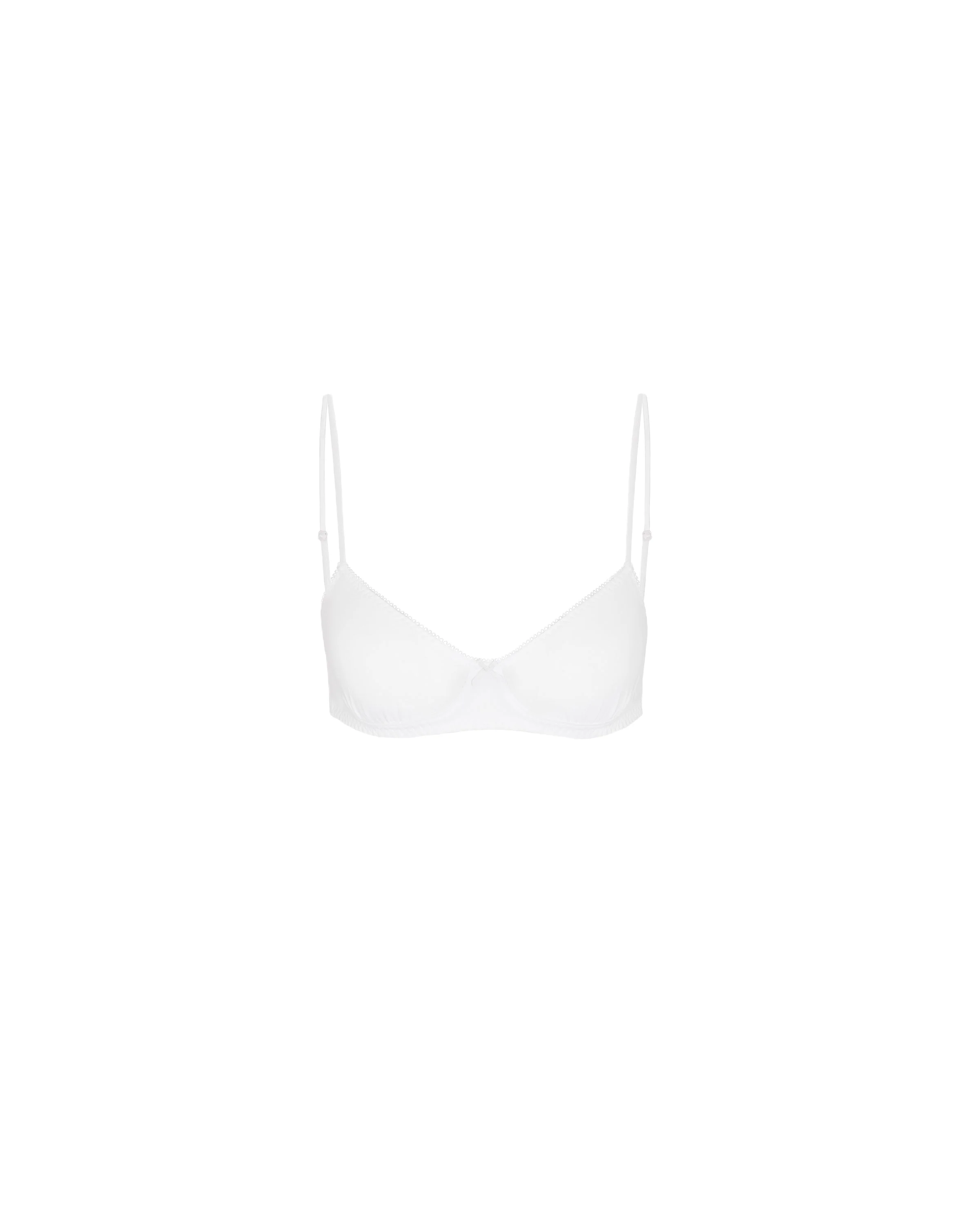 The Petite Bra: Cotton Jersey White - Image 3