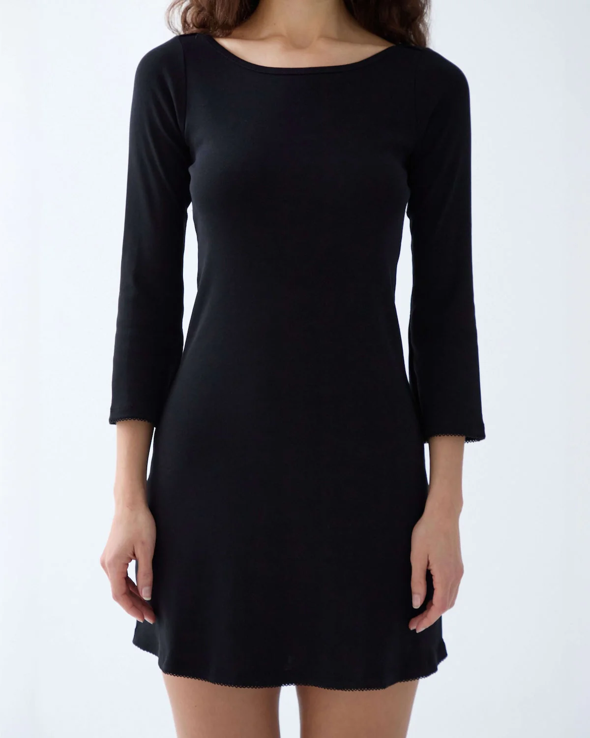 The Rina Dress: Black Cotton Jersey - Image 6