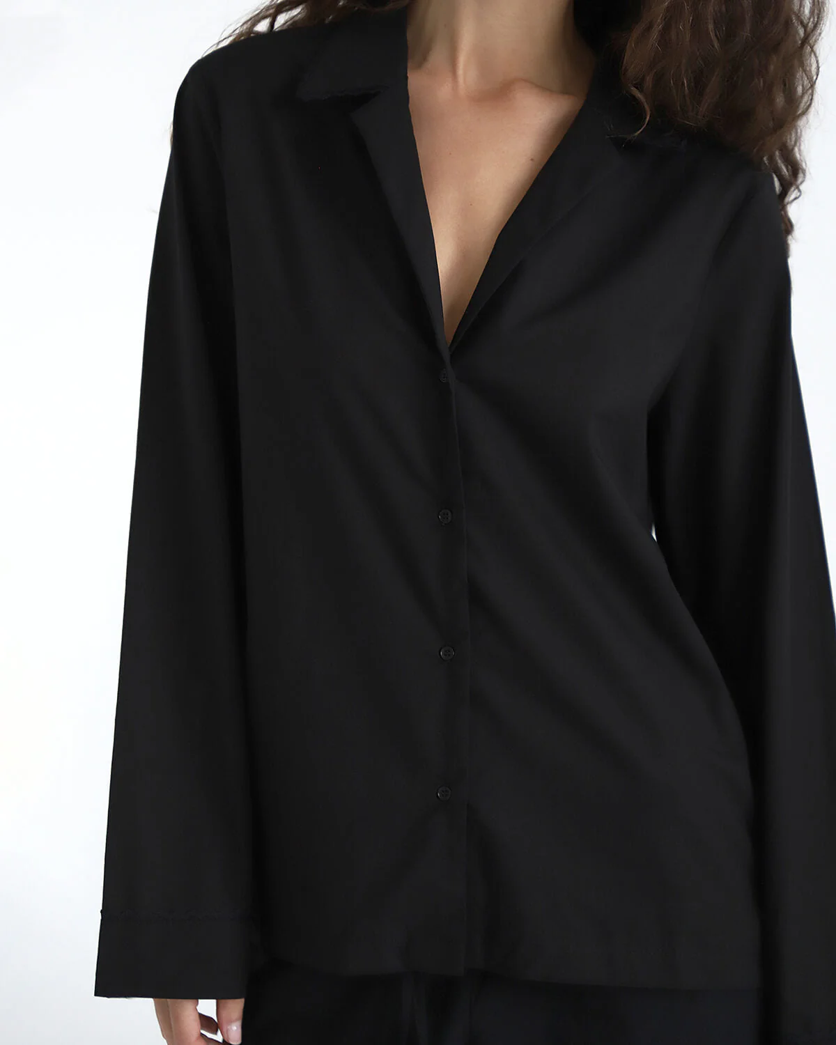 The Sunday Shirt: Cotton Voile Black - Image 4