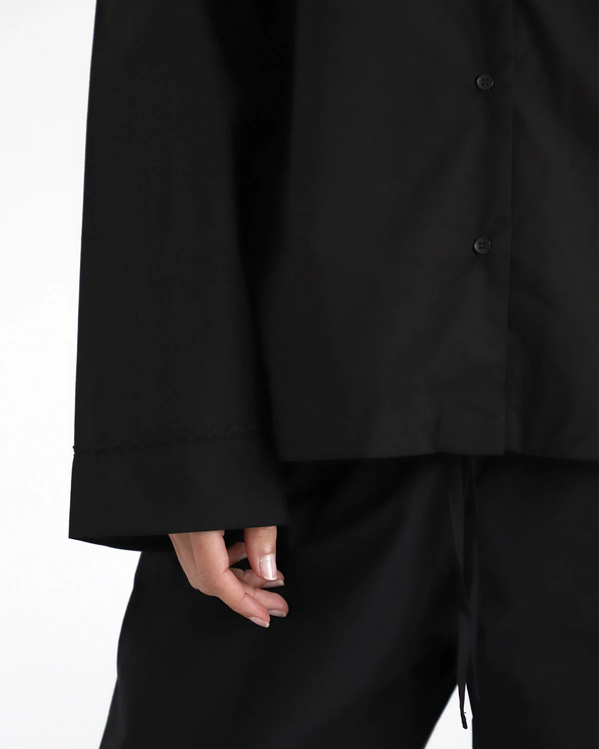The Sunday Shirt: Cotton Voile Black - Image 5
