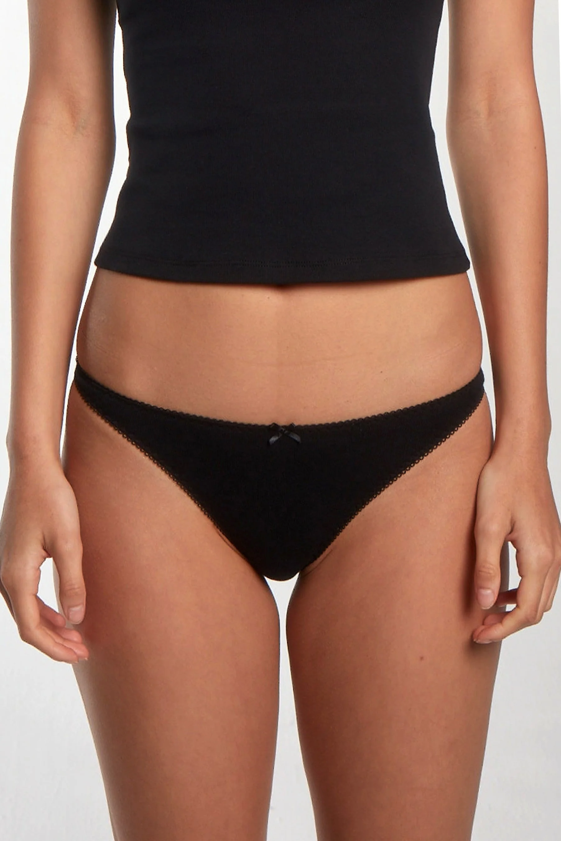 The Thong 3-Pack: Cotton Jersey Black - Image 6