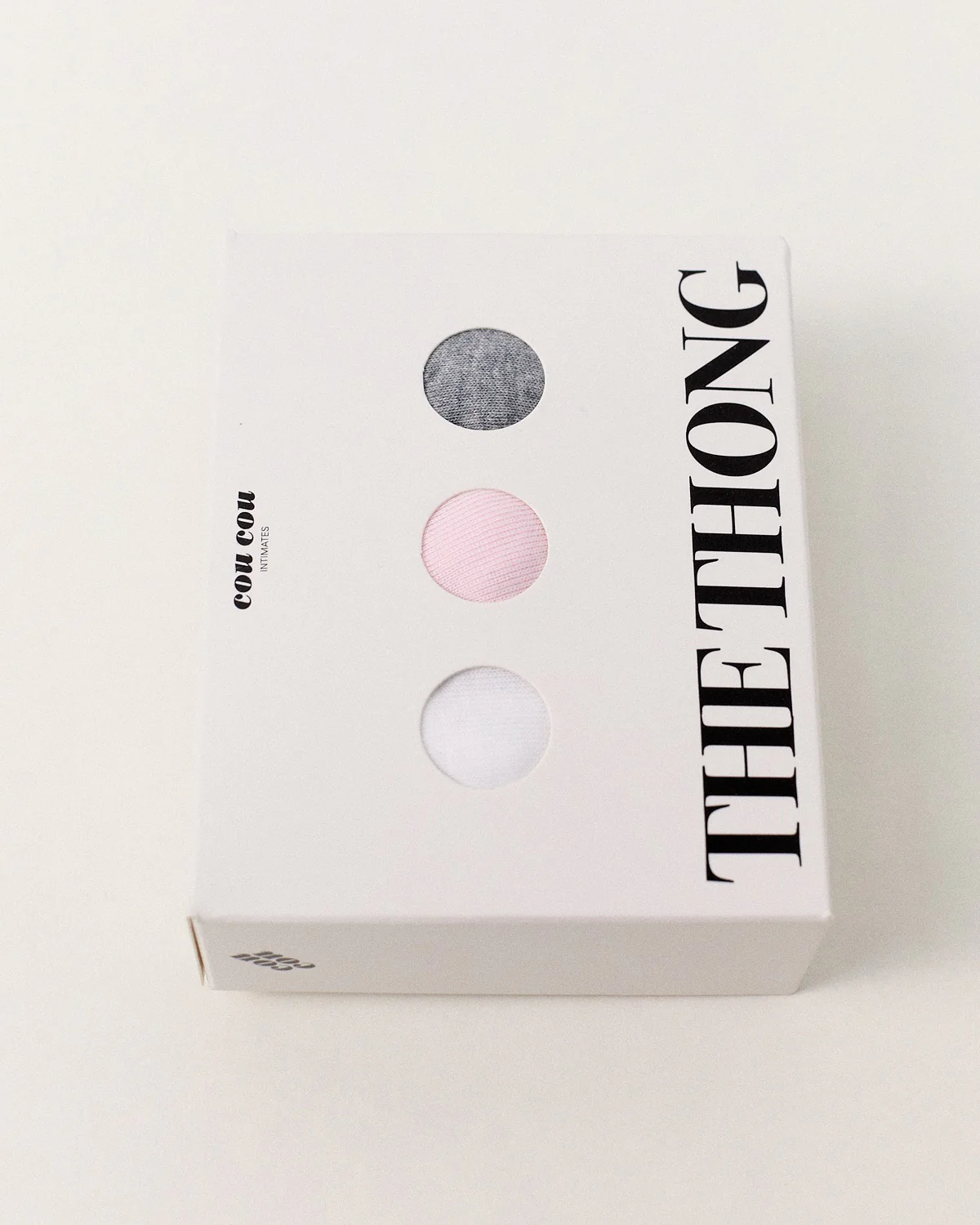 The Thong 3-Pack: Cotton Jersey White, Grey & Baby Pink - Image 4