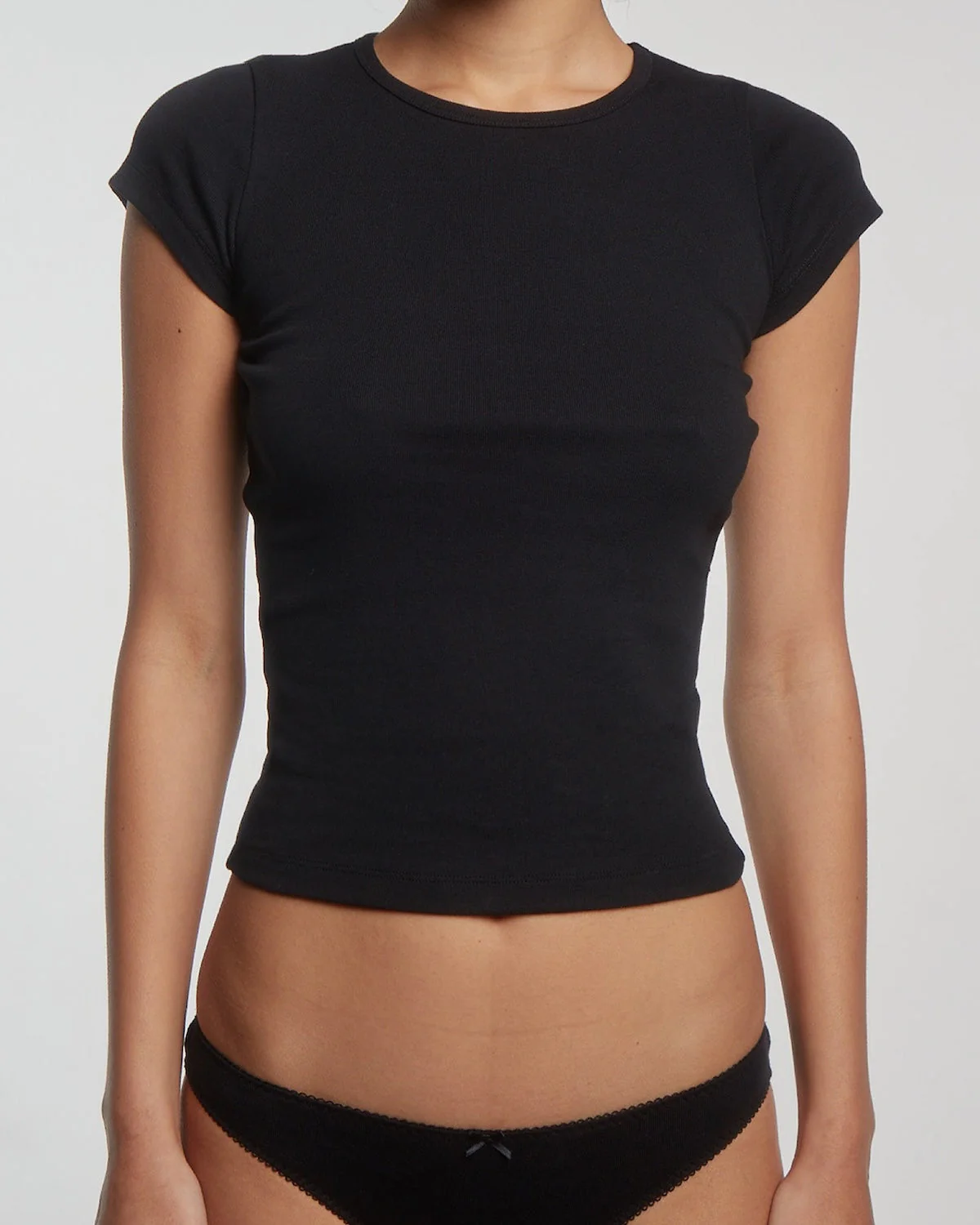 The Thong: Cotton Jersey Black - Image 7