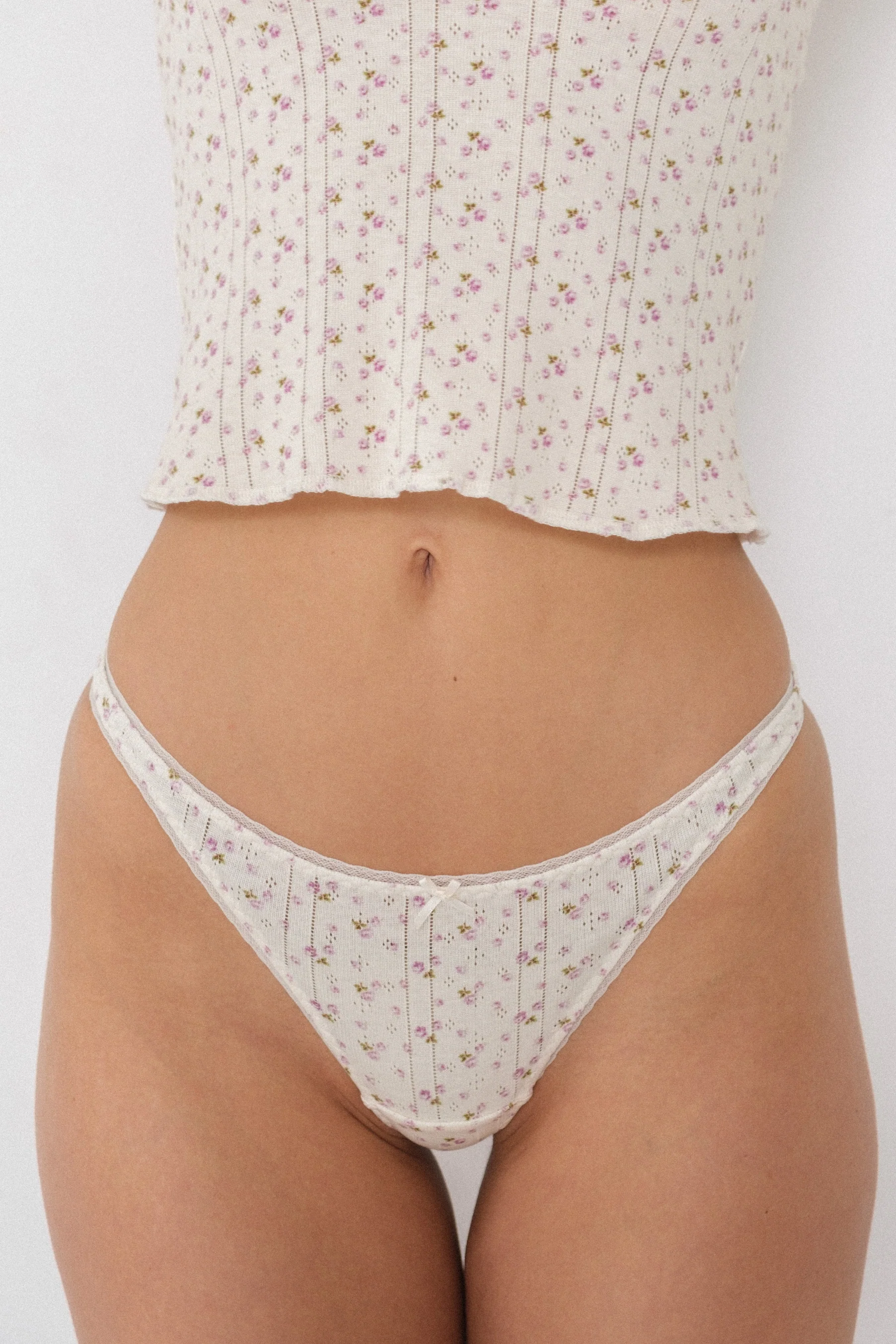 The Thong: 3-Pack Cherry Red, White & English Rose - Image 4