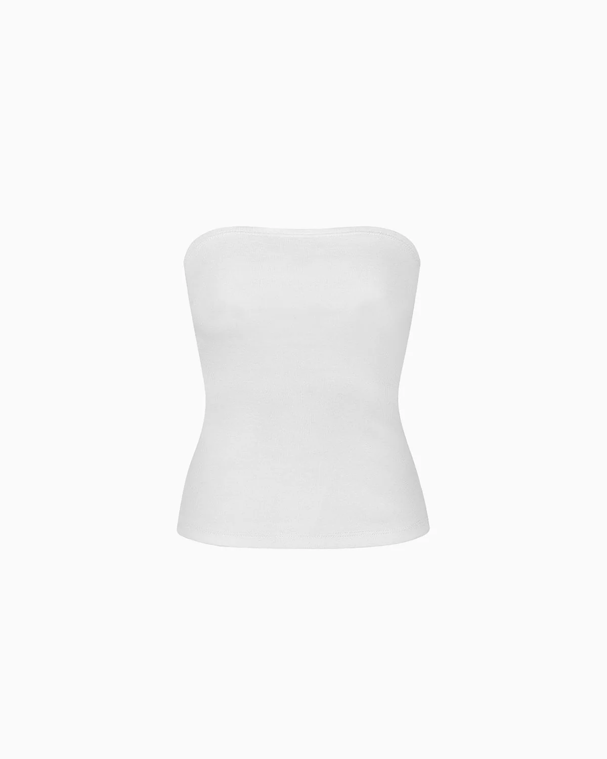 The Tube Top: Cotton Jersey White